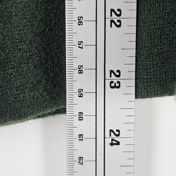 Vintage 70s 80s Silvana Wool Distressed Womens Medium Green Cardigan Sweater - Picture 9 of 9